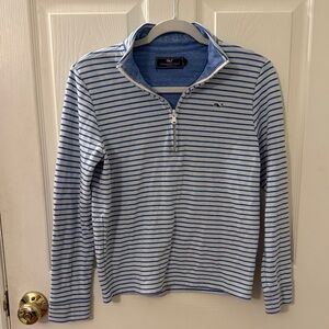 Vineyard Vines Navy and White Striped Pullover